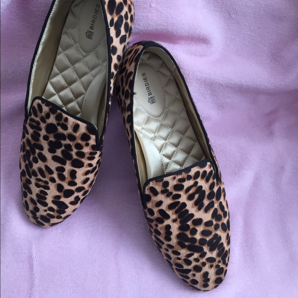 Birdies Cheetah print loafer style.  Gently used.